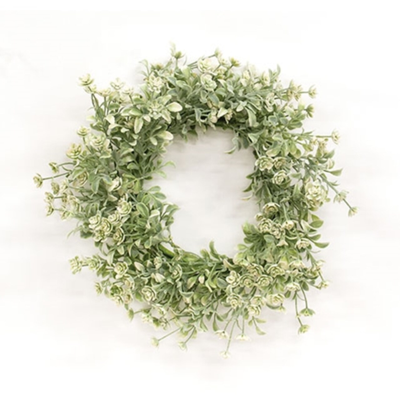 Soft Touch Dusty Eucalyptus Candle Ring 14 Inch Greenery Table Decor Accent